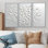 «Summer White Butterflies In The Sky - Abstract Collages», ensemble de reproduction d'art mural
