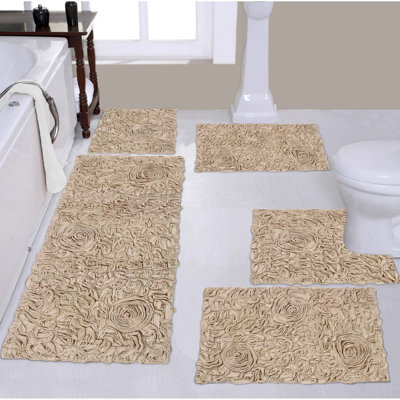 Ensemble de tapis de bain antidérapants multiples 100% coton