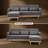 86.6'' 3-Level Adjustable Chenille Reversible L-Shaped Sectional-1215175957