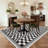 Washable Rugs for Living Room Modern Abstract Checkered Area Rugs Non Slip Carpet Indoor Stain Resistant Carpet for Dining Room Playroom Nursery-1742533914-1742533903