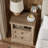 Farmhouse Nightstand With Charging Station, 2 Drawers And Open Shelf, Natural Oak-746366295