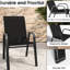 Chaises d'extérieur pour 4 personnes de conception ergonomique, tissu imperméable et pieds stables pour une utilisation commerciale à domicile avec siège large - Matériau de la structure