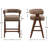 Upholstered Counter Stool With Barrel Back, Modern Counter Height Bar Stool For Kitchen/Dining Room-639882648