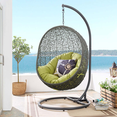 Chaise suspendue d'extérieur avec support Hide de Modway