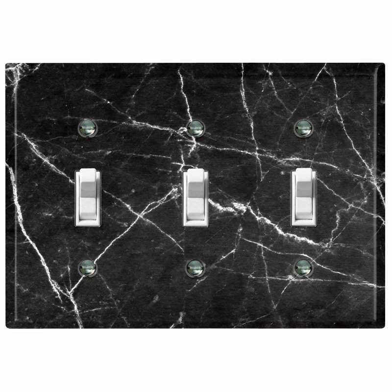 Patterned 3 - Gang Toggle Light Switch Standard Wall Plate