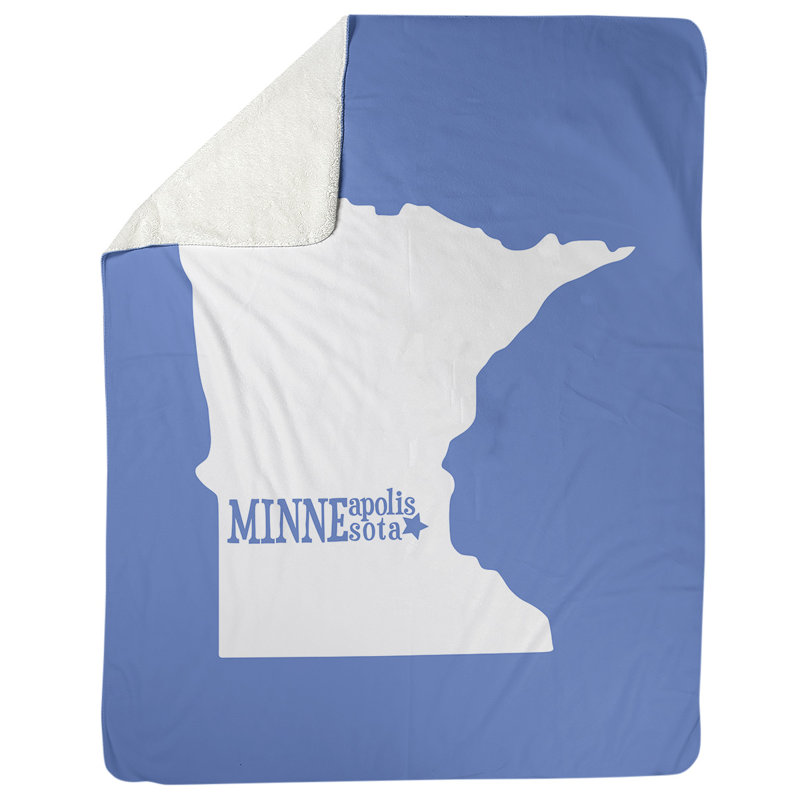 Jeté polaire minneapolis minnesota, l 52,5 po x L 62,5 po, bleu
