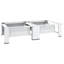 Laveuse et sécheuse à piédestal avec tablettes coulissantes en acier blanc 54,5 po x 27,2 po x 12,8 po