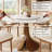 Aurora 53‘’/59‘’ Farmhouse Round Sintered Stone Dining Table With Detachable Lazy Susan - Sculptural Solid Hardwood Pedestal For 4-8-370725150-370725148-370725149