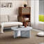 Table basse ronde blanche en bois aggloméré pour le salon, minimaliste moderne, facile à nettoyer et amp; Assemblage rapide-1370881767