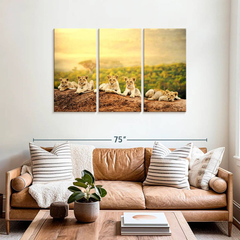 Young Lions, 36" H x 57" W