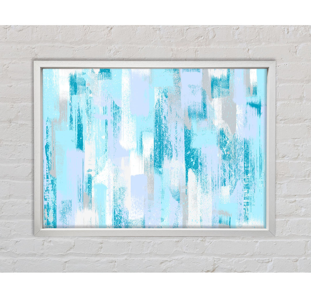 Winter Blue Vertical Paint - Single Picture Frame Kunstdrucke auf Leinwand