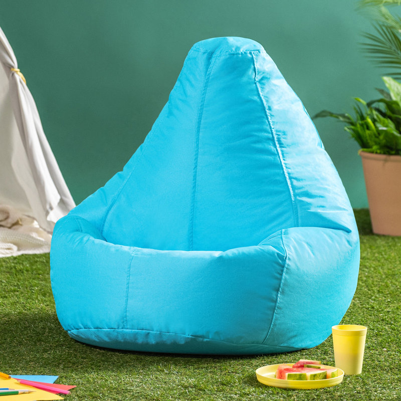 Kids Dalton Indoor-Outdoor Bean Bag, Aqua Blue