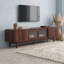 Meuble télé en bois avec garde-robe de rangement, portes et tiroirs