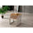 PERA Nesting Table Set of 3 Sturdy Side Tables, Modern Stacking Coffee End Table for Living Room, Bedroom, Office, Steel Frame, Rustic Brown and Off White