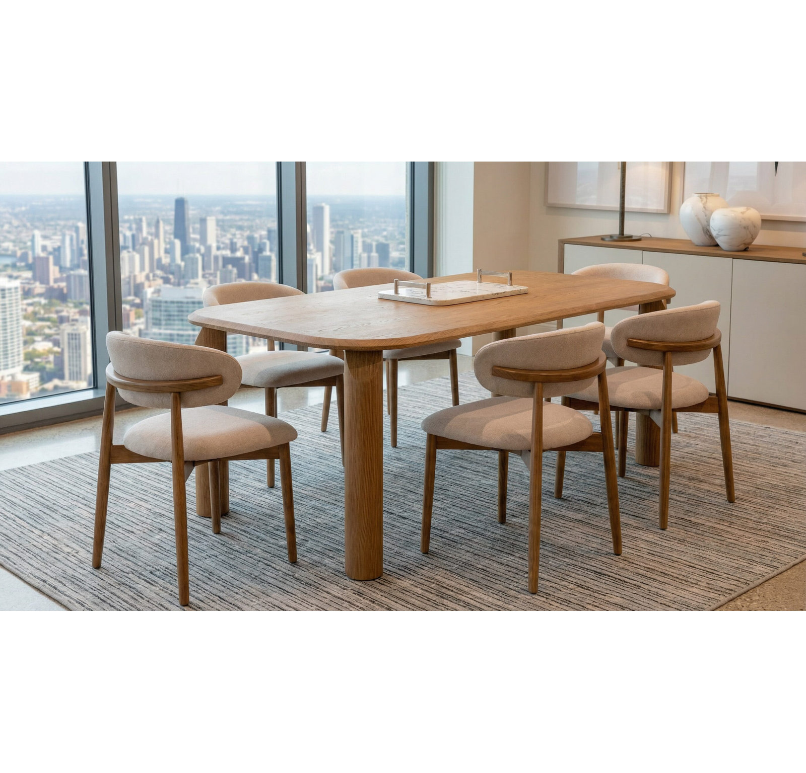 Dining Table, Natural, 30" H x 70.87" L x 35.43" W