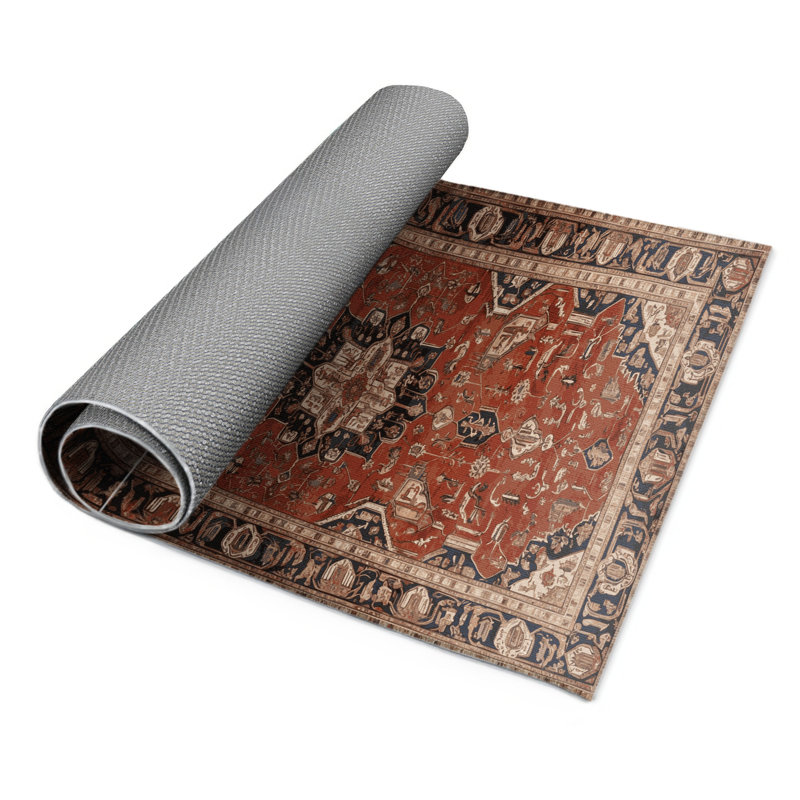 Tapis d'intérieur et d'extérieur brun Persian, Rectangulaire 3 pi x 5 pi