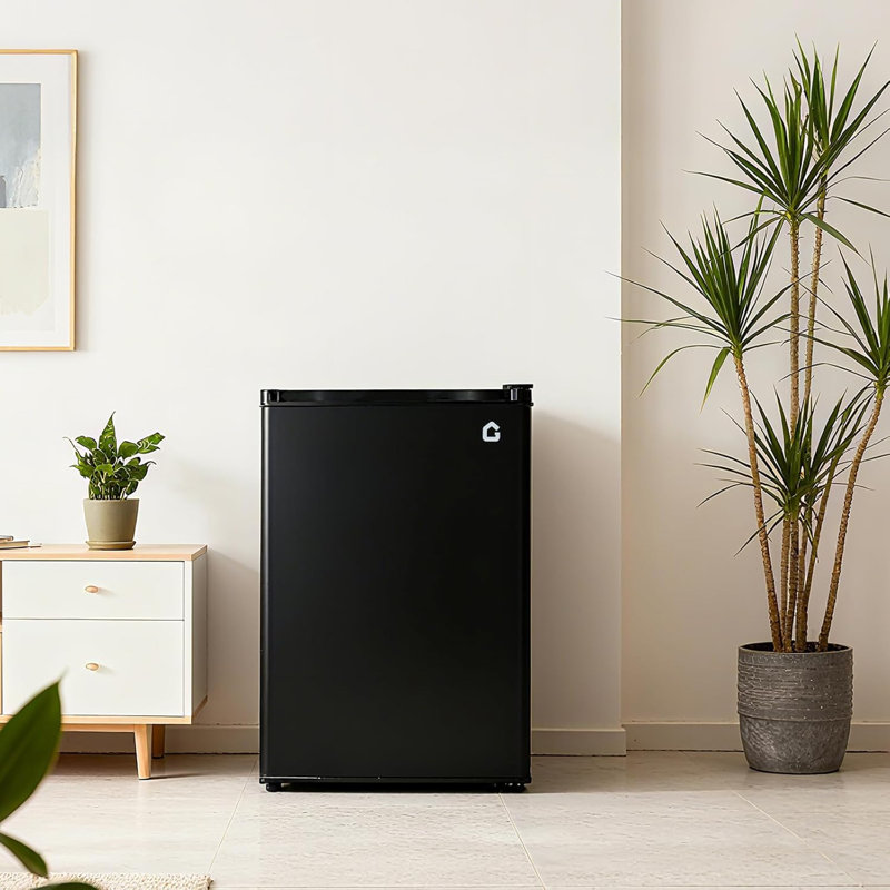 Mini réfrigérateur de 4,5 pieds cubes, réfrigérateur compact à une porte - écoénergétique, porte réversible, fonctionnement silencieux avec tablettes réglables pour dortoir, bureau, chambre à coucher, cuisine, bar