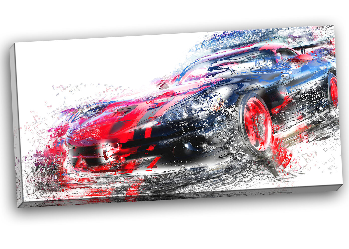 Ebern Designs Red And Black Sports Car On Canvas Print  Reviews Wayfair