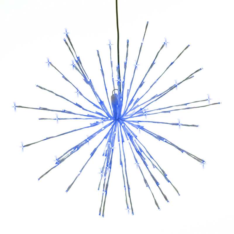 32in Spritzers LED Twinkle Lantern, Blue, 32" H x 32" L x 32" W
