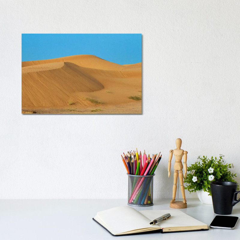 Desert With Sand. Abu Dhabi, United Arab Emirates. by Tom Norring - Gallery-Wrapped Canvas Giclée on Canvas, Canvas