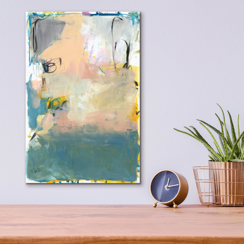 «Blue Fade No. 1» par Jan Weiss, art mural en verre acrylique