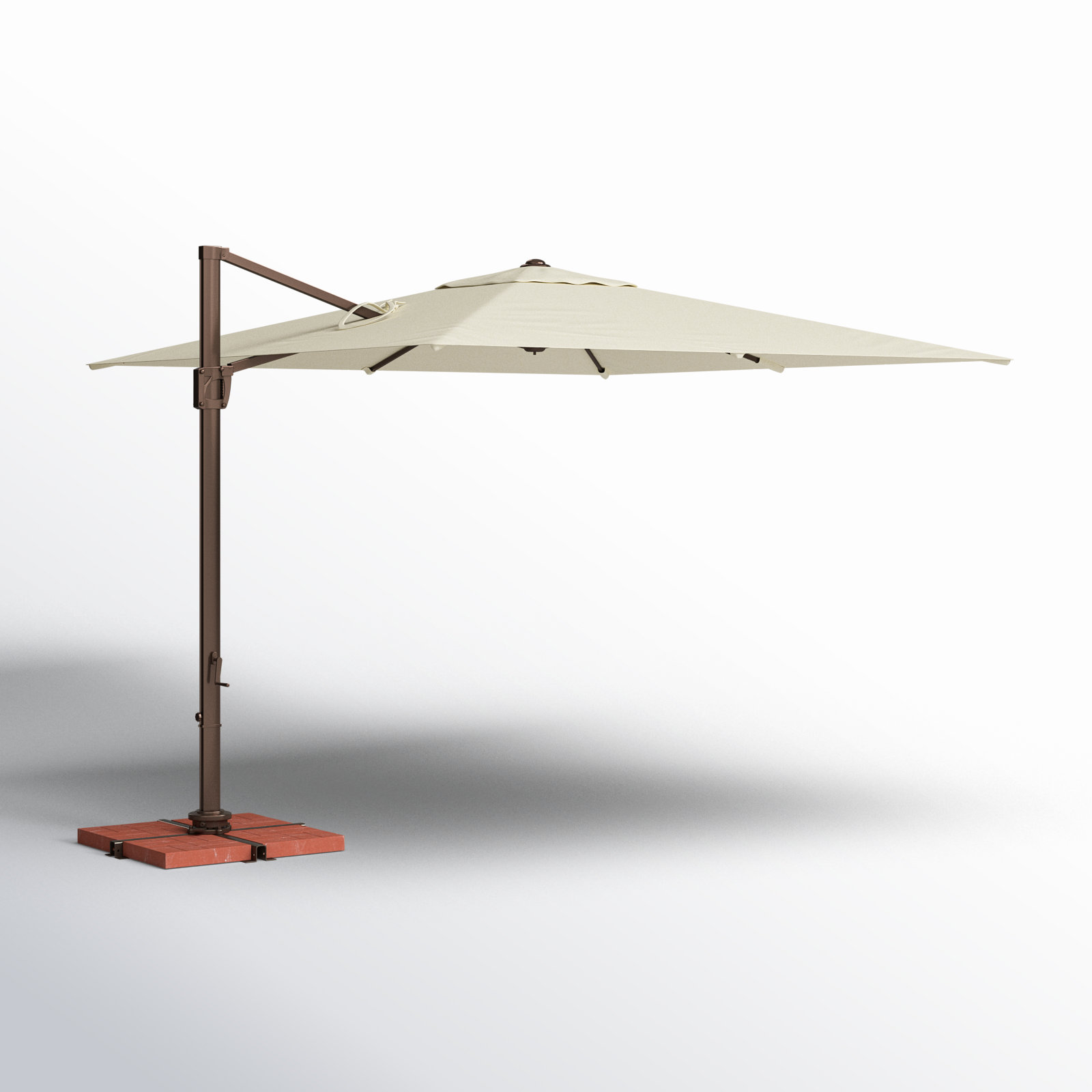 Darel 10' Cantilever Umbrella, Antique Beige Sunbrella® Canvas, Bronze