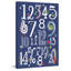 «123 Nautical Navy», reproduction sur toile tendue-18667346