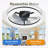 20" Black Flush Mount Ceiling Fan with Light, Low Profile, App & Remote Control, 6-Speed Quiet DC Motor, Dimmable LED for Bedroom-888777688-888777693-875284922