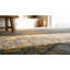 Hand Knotted Wool Area Rug in Blue