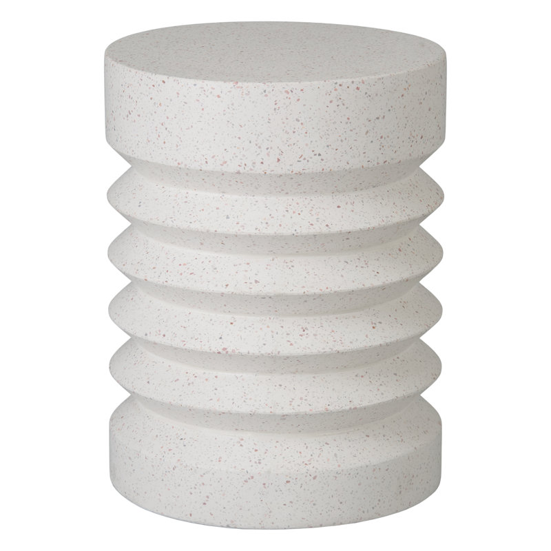 Rylund Ceramic Accent Stool, White