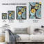 Abstract Blue Flowers Seeds Design Wall Art Print