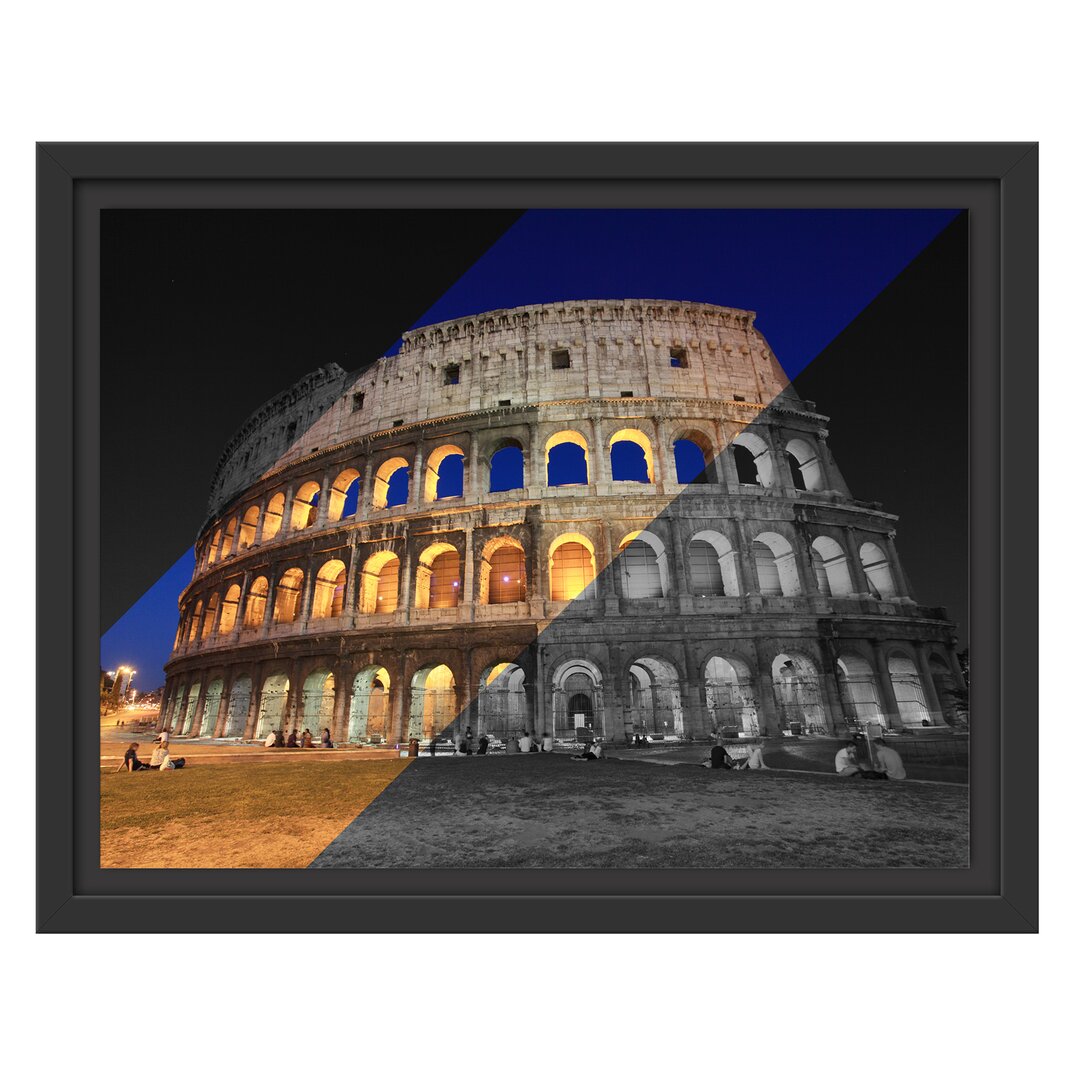 Gerahmtes Wandbild Colosseum in Rom Italien