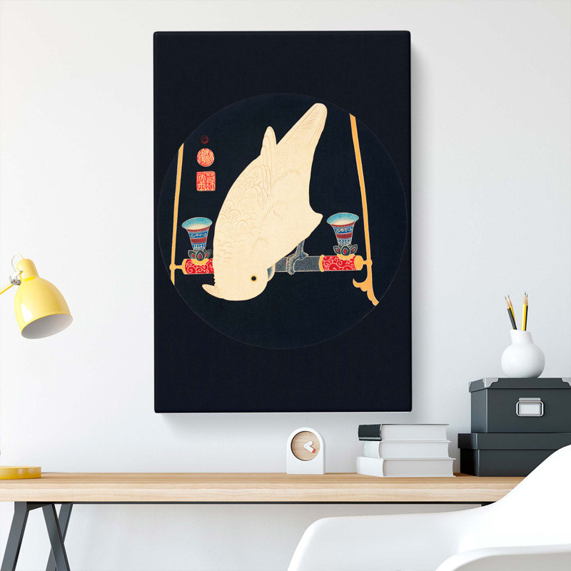 White Macaw by Ito Jakuchu - Wrapped Canvas Painting, 91cm H x 60cm W x 3cm D