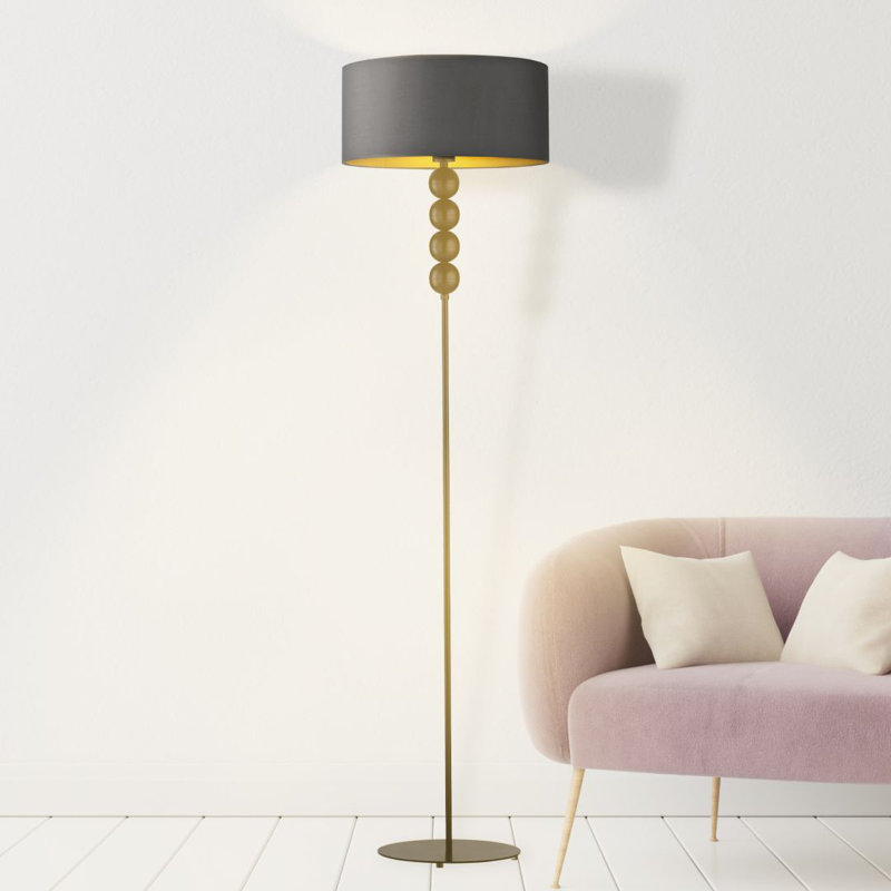 Kumagai 166cm Traditional Floor Lamp, White, Black