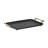 Syla Black Metal Tray with Wicker Wrapped Handles-467806813