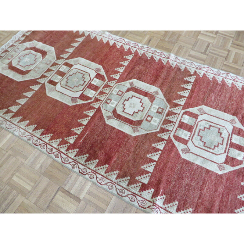 Tapis de couloir en Tapis décoratif laine noué à la main de conception unique 4 pi 2 po x 9 pi 8 po Corentin