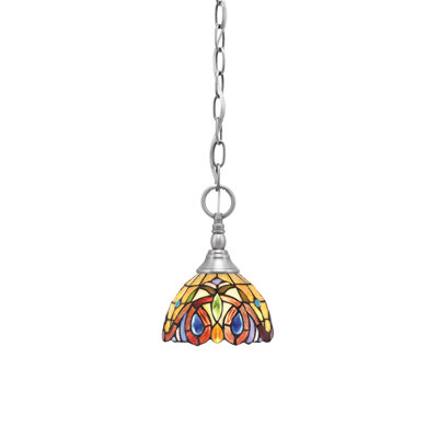 Chain Hung Mini Pendant With Glass