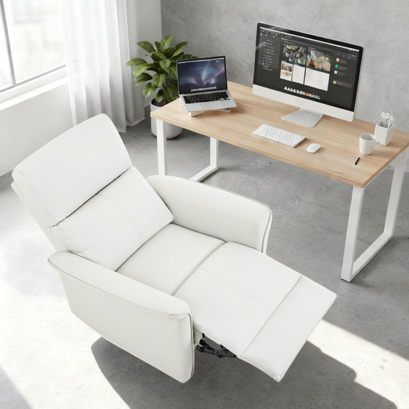 Modern style Manual Rocking Recliner with Wide Armrests, Breathable Upholstery, and High-Resilience Cushion