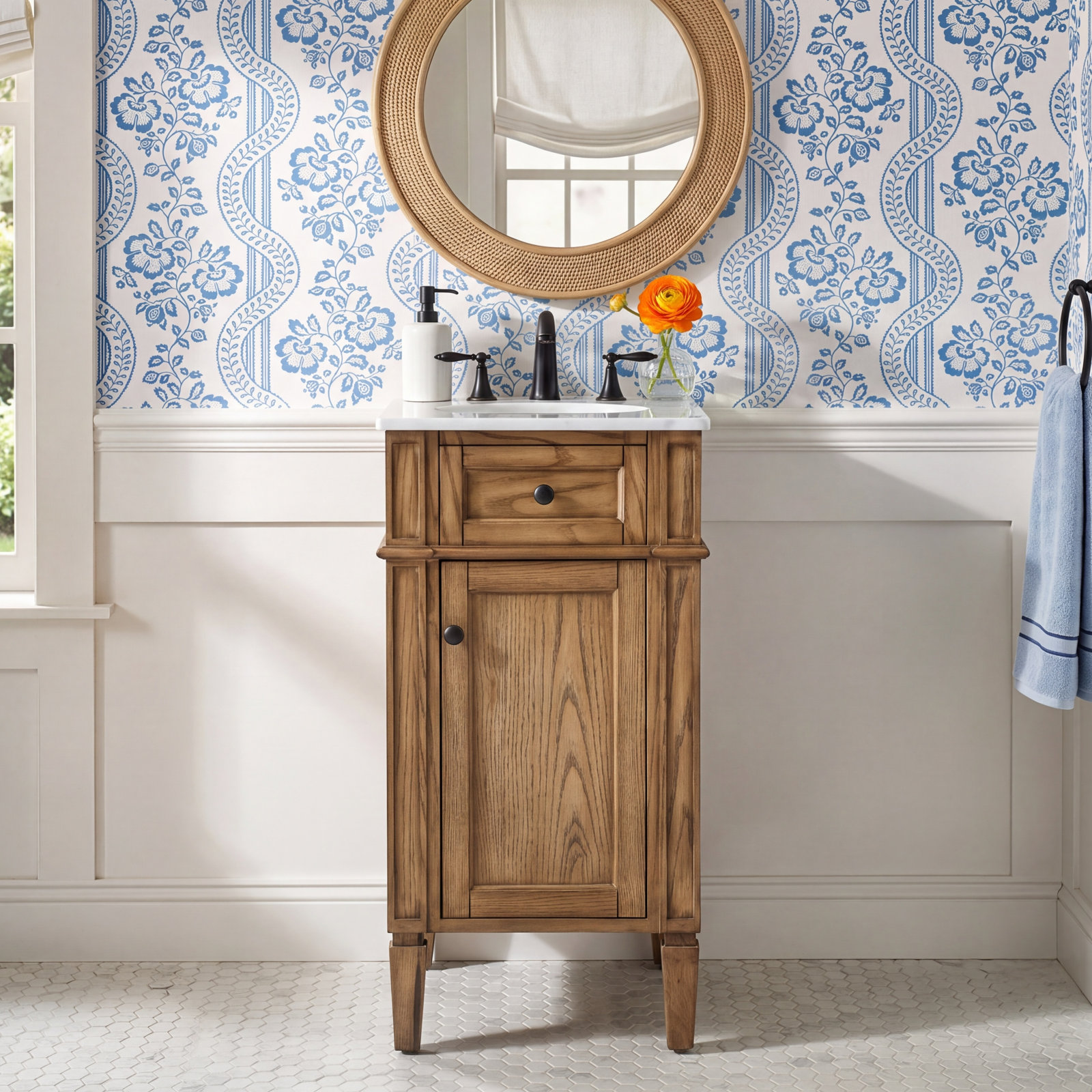 Rivers 18 " Single Bathroom Vanity, Driftwood