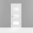 Sete Frosted Glass Standard White Door-58144717