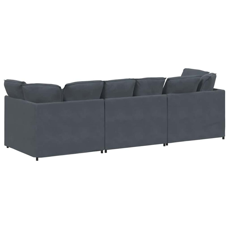  Canapé modulaire en velours gris foncé