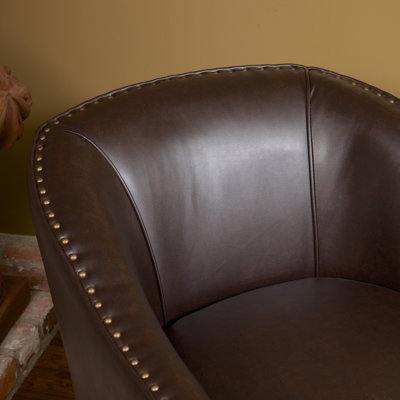 Fauteuil club inclinable en cuir