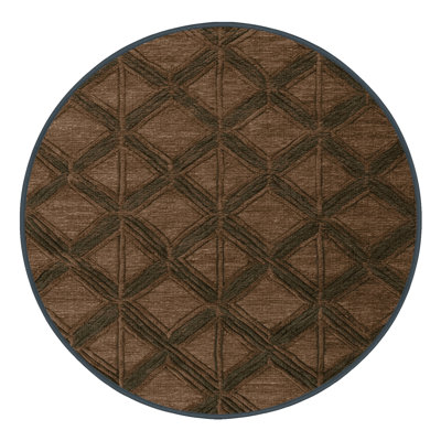 Machine Washable Trellis Brown Area Rug