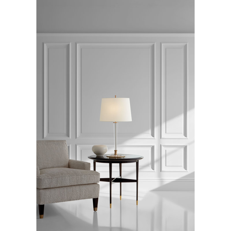 Lyra Table Lamp, Antique Brass