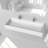 Cpingao 48"x18" Stone Resin Wall Mounted Floating Sink Dou 17.99'' Solid Surface Rectangular Bathroom Sink