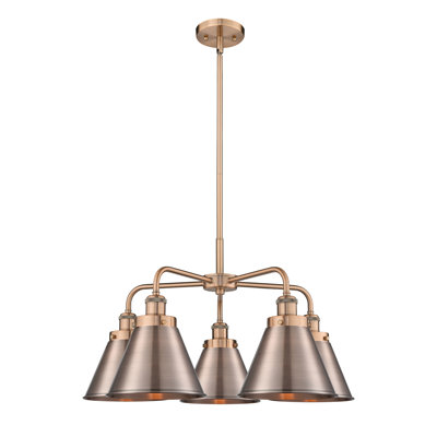 Amalle 5 - Light Glass Dimmable Chandelier