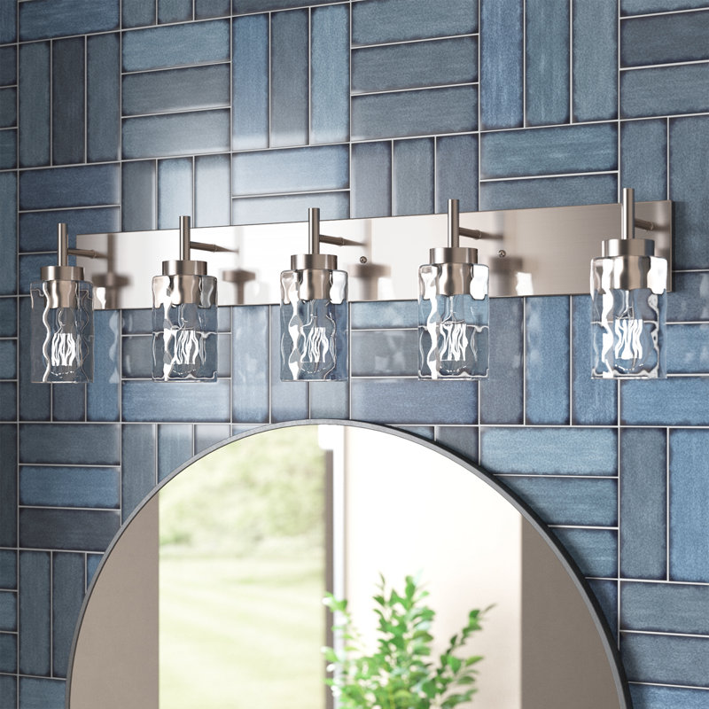 Éclairage de salle de bain à intensité variable 5 lumières Liskeard, Chrome