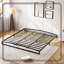 Base de lit plateforme robuste en métal, base de lit à profil bas, sommier avec support en lattes d'acier-2073659412-2073659418