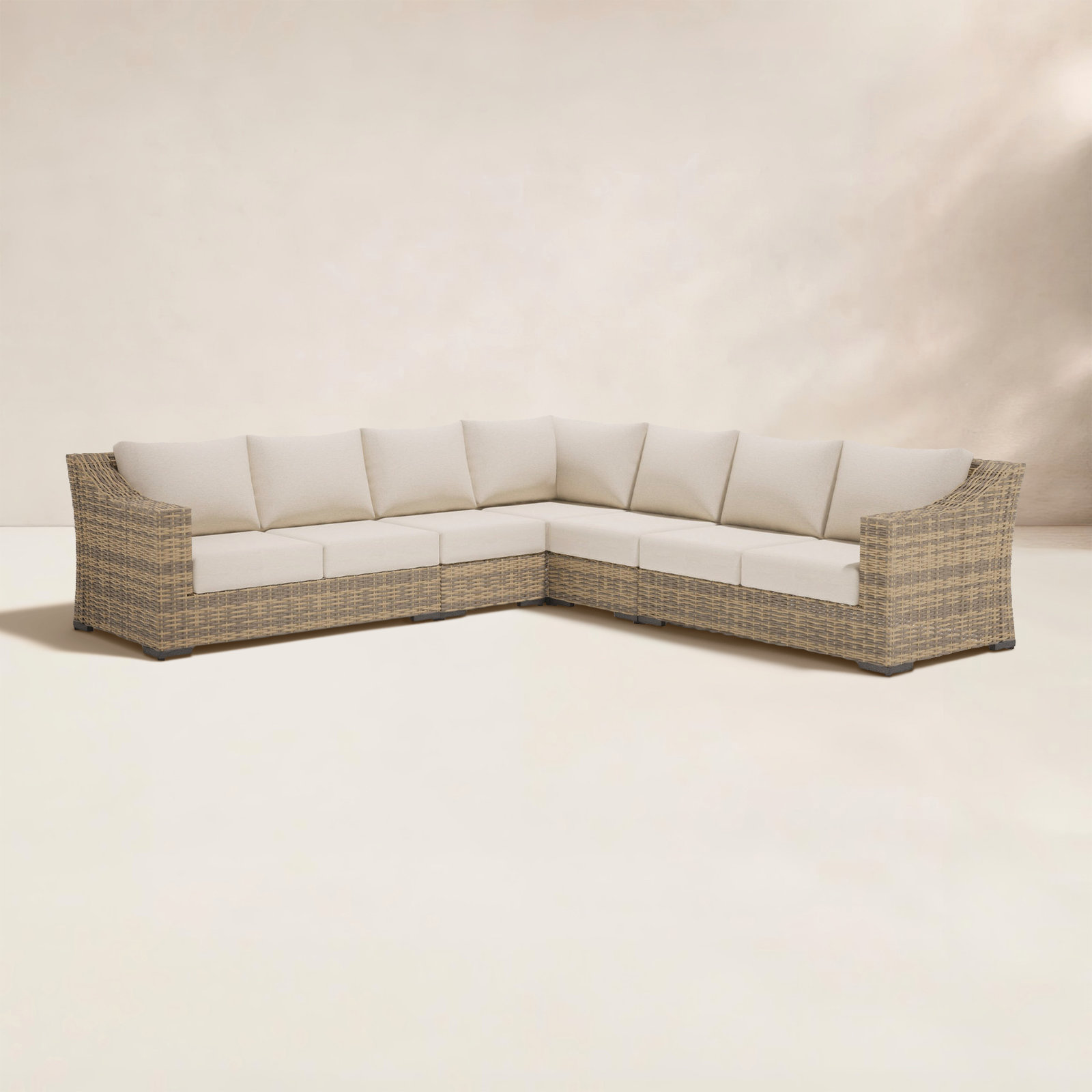 Eloisa 7-Person Patio Seating Group, Tan