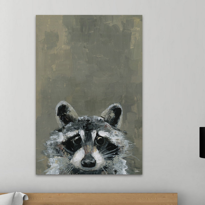 «Look Raccoon», reproduction sur toile tendue, H 36 po x l 24 po x P 1,5 po